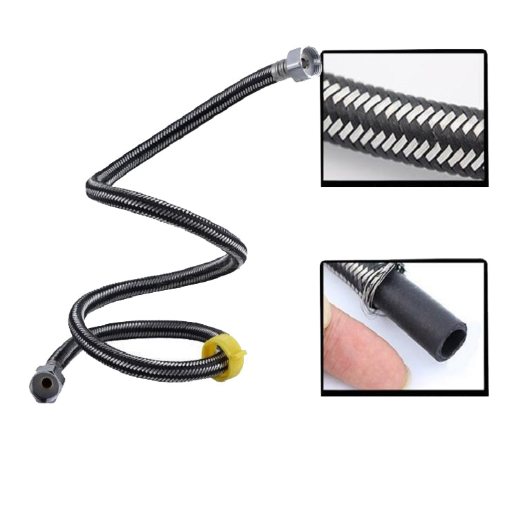 8 PCS 304 Stainless Steel Metal Weave High-pressure Explosion-proof Hot And Cold Water Inlet Hose, Size:80 cm - Home & Garden by buy2fix | Online Shopping UK | buy2fix
