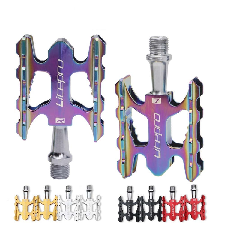 Litepro Ultralight Folding Bike Pedal K3 Bicycle Pedal, Color:Electroplating Colorful - Outdoor & Sports by Litepro | Online Shopping UK | buy2fix