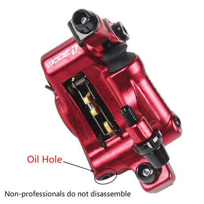 ZOOM HB100 Mountain Bike Hydraulic Brake Caliper Folding Bike Cable Pull Hydraulic Disc Brake Caliper, Style:Front(Red) - Outdoor & Sports by Zoom | Online Shopping UK | buy2fix