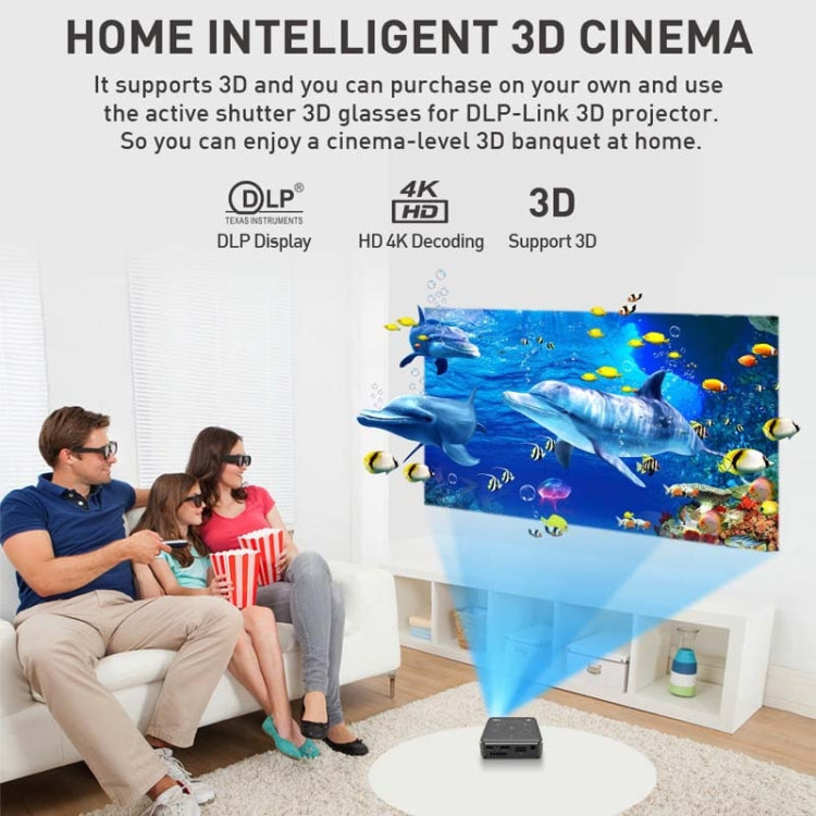 P11 854x480 DLP Mini Smart Projector With Infrared Remote Control, Android 9.0, 2GB+16GB, Support 2.4G/5G WiFi, Bluetooth, TF Card(Silver Gray) - Consumer Electronics by buy2fix | Online Shopping UK | buy2fix