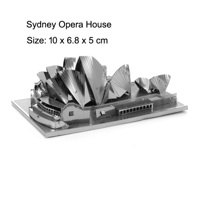 3 PCS 3D Metal Assembly Model World Building DIY Puzzle Toy, Style:Sydney Opera House - Puzzle Toys by buy2fix | Online Shopping UK | buy2fix
