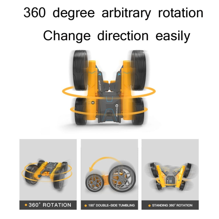 Stunt High-Speed Deformation Electric Remote Control Car Children Double-Sided Rolling Toy Off-Road Vehicle(Yellow) - RC Cars by buy2fix | Online Shopping UK | buy2fix