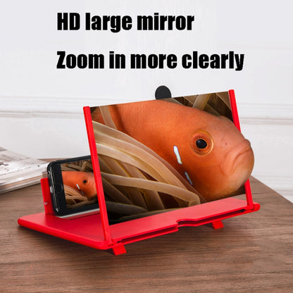 12 inch Pull-out Typed Ultra-clear 3D Mobile Phone Screen Stretching Bracket Amplifier(Red) - Screen Magnifier by buy2fix | Online Shopping UK | buy2fix