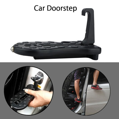Car Doorstep Vehicle Rooftop Roof Rack Assistance Easy Install The Door Step Hooked On Car Truck SUV Portable Safety Hammer - In Car by buy2fix | Online Shopping UK | buy2fix