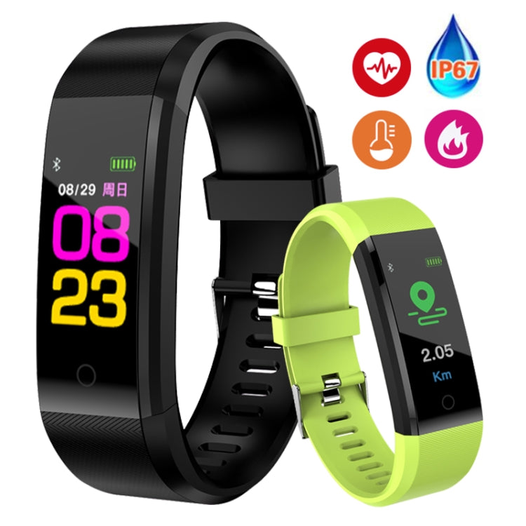 ID115 Plus Smart Bracelet Fitness Heart Rate Monitor Blood Pressure Pedometer Health Running Sports SmartWatch for IOS Android(black) - Smart Wear by buy2fix | Online Shopping UK | buy2fix