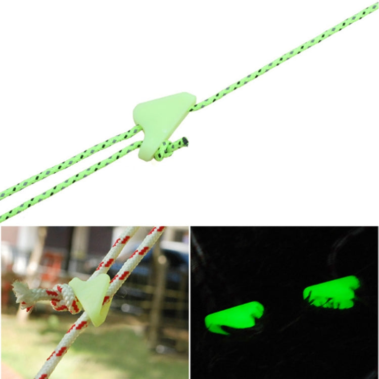 10 PCS Outdoor Luminous Rope Buckle Fluorescence Tent Triangle Buckle Alert Reminder Accidental Danger Tent Wind Rope Adjuster - Tents & Accessories by buy2fix | Online Shopping UK | buy2fix