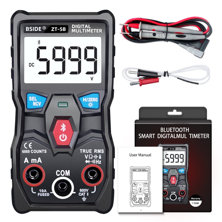 BSIDE ZT-5B Smart Bluetooth 6000 Words Automatic Range Digital Multimeter - Consumer Electronics by BSIDE | Online Shopping UK | buy2fix