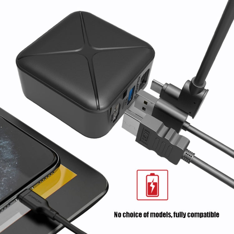 Multi-Function Projection And Charging AC Adapter Base Support Android/PC/Lite For Switch, Specifications:Black+UK Plug - Toys & Hobbies by buy2fix | Online Shopping UK | buy2fix