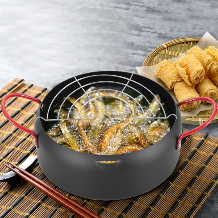 Tempura Hot Pot Household Fryer Pot Non-Stick Pan With Filter Holder, Specification:20cm without Clip - Home & Garden by buy2fix | Online Shopping UK | buy2fix