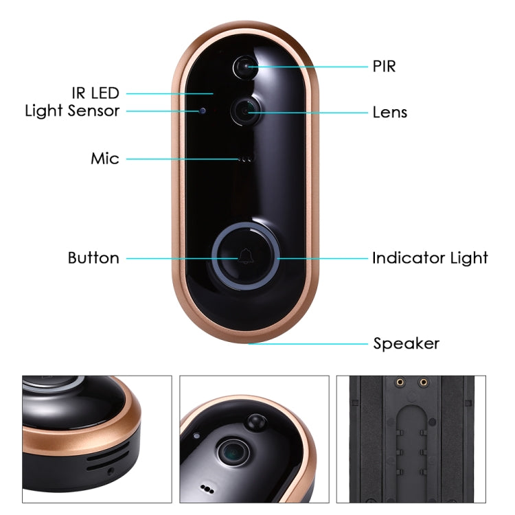 M6 Pro 1080P Smart WiFi Doorbell Intercom Video Ring IR Entry Door Alert Wireless Security Chime Door Cam Alarm with Camera - Security by buy2fix | Online Shopping UK | buy2fix