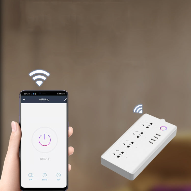 Home Office Wifi Mobile Phone Remote Control Timer Switch Voice Control Power Strip, Line length: 1.5m(AU Plug) - Consumer Electronics by buy2fix | Online Shopping UK | buy2fix