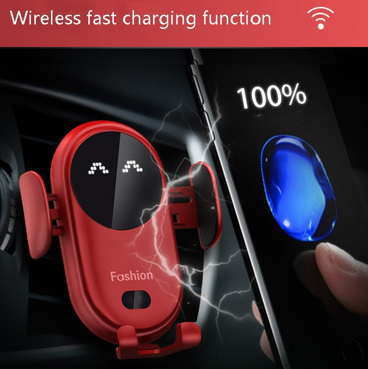 S11 Smart Infrared Sensor Car Wireless Charger, Colour: Yellow  (With Suction Cup Bracket) - In Car by buy2fix | Online Shopping UK | buy2fix