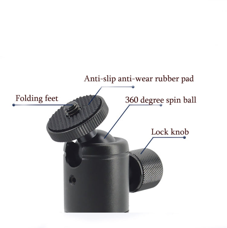 BH-900 Mini Desktop Aluminum Alloy Tripod Mini Ball Head 360 Degree Pan 90 Degree Tilt Tripod - Camera Accessories by buy2fix | Online Shopping UK | buy2fix