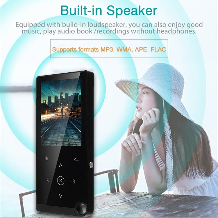 E05 2.4 inch Touch-Button MP4 / MP3 Lossless Music Player, Support E-Book / Alarm Clock / Timer Shutdown, Memory Capacity: 4GB without Bluetooth(Black) - Consumer Electronics by buy2fix | Online Shopping UK | buy2fix