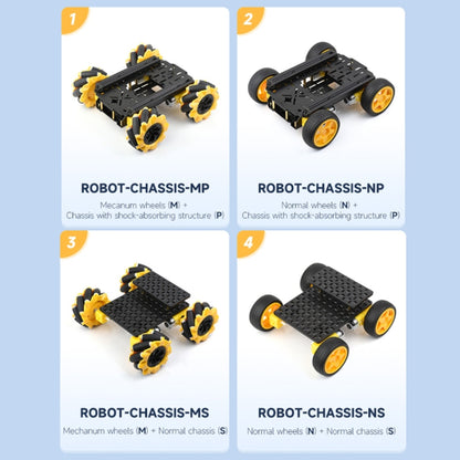 Waveshare Smart Mobile Robot Chassis Kit, Chassis:With Shock-absorbing(Normal Wheels) - Consumer Electronics by Waveshare | Online Shopping UK | buy2fix