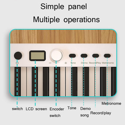 Wersi 88-Key Foldable Portable Electronic Piano Keyboard For Beginners Practice Piano, USB(White) - Keyboard Instruments by buy2fix | Online Shopping UK | buy2fix