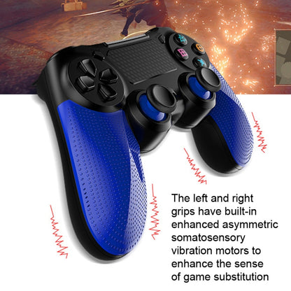 2 PCS Bluetooth Wireless Gamepad Touch Screen With Light Audio Dual Vibration Controller For PS4(Black) - Gamepads by buy2fix | Online Shopping UK | buy2fix