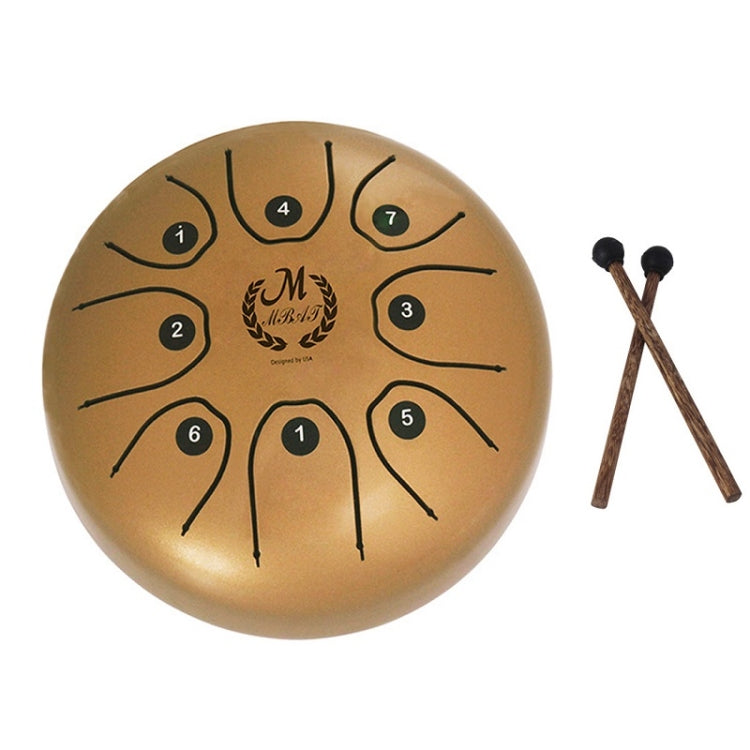 MEIBEITE 5.5-Inch C-Tune Sanskrit Drum Steel Tongue Empty  Worry-Free Drum(Golden) - Percussion Instruments Accessories by MEIBEITE | Online Shopping UK | buy2fix