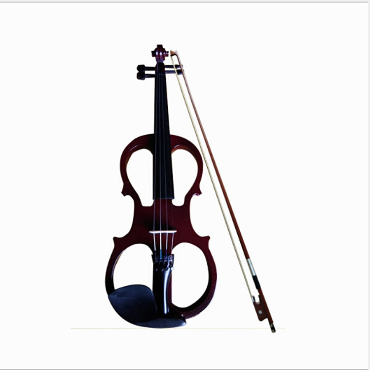 YS030 4 / 4 Wooden Manual Electronic Violin for Beginners, with Bag(Wine Red) - Stringed Instruments by buy2fix | Online Shopping UK | buy2fix