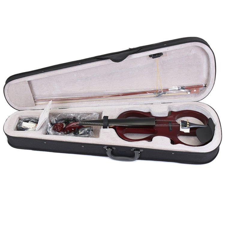 YS030 4 / 4 Wooden Manual Electronic Violin for Beginners, with Bag(Wine Red) - Stringed Instruments by buy2fix | Online Shopping UK | buy2fix