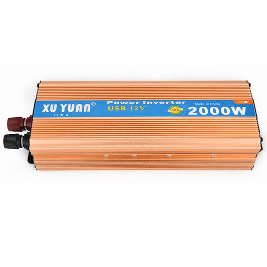 XUYUAN 2000W Inverter with USB Positive And Negative Reverse Connection Protection, Specification: Gold 24V to 220V - Modified Square Wave by buy2fix | Online Shopping UK | buy2fix