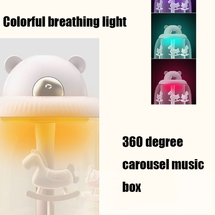 MJ010 USB Air Humidifier Home Small Bedroom Desktop Carousel Air Humidifier with Music Box,  USB Plug-in Type(Pink) - Home & Garden by buy2fix | Online Shopping UK | buy2fix