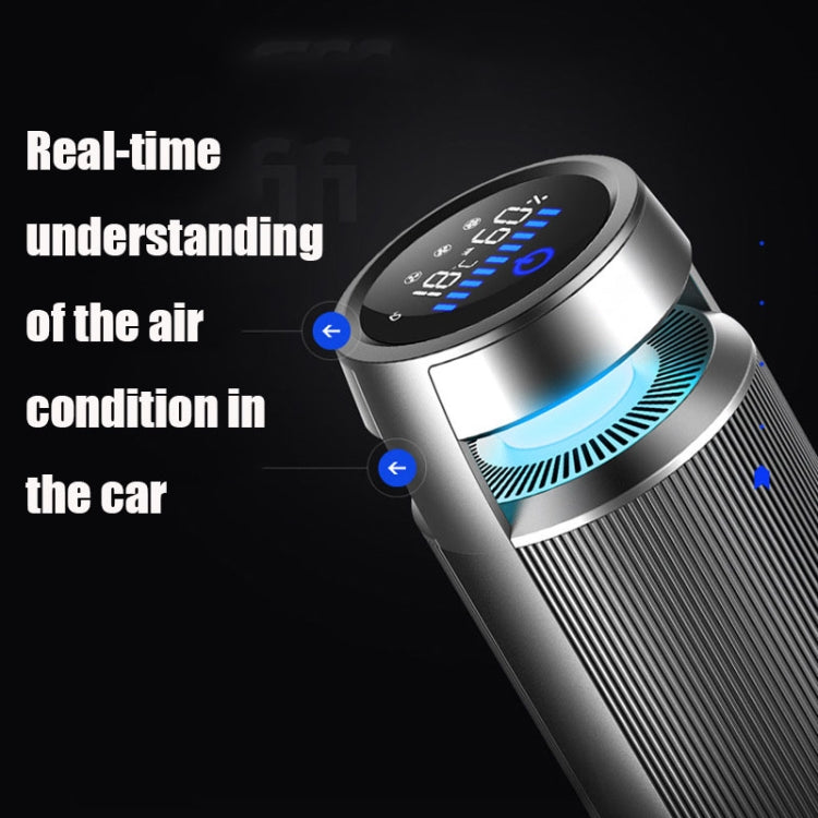 C360 Aluminum Alloy Negative Ion Car Cup Holder Type Deodorizing Air Purifier - Air Purifier by buy2fix | Online Shopping UK | buy2fix