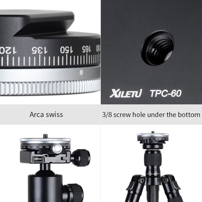 Xiletu TPC60 360 Degree Rotating Panoramic Head Tripod Holder SLR Camera Base Plate - Camera Accessories by buy2fix | Online Shopping UK | buy2fix