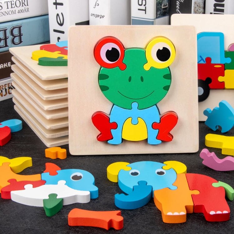 5 PCS Wooden Cartoon Animal Puzzle Early Education Small Jigsaw Puzzle Building Block Toy For Children(Panda) - Puzzle Toys by buy2fix | Online Shopping UK | buy2fix