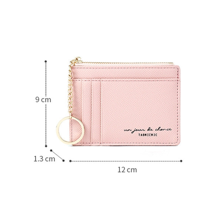 928801 Zipper Ladies Coin Purse Mini Keychain Multi-Card Card Holder(Black) - Home & Garden by buy2fix | Online Shopping UK | buy2fix