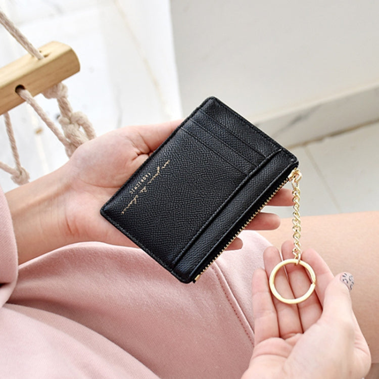 928801 Zipper Ladies Coin Purse Mini Keychain Multi-Card Card Holder(Black) - Home & Garden by buy2fix | Online Shopping UK | buy2fix