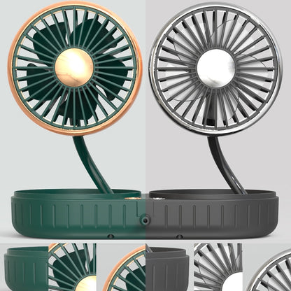 F303 Car USB Fan Car Shake Head Fan(Double Head Silver) - Heating & Fans by buy2fix | Online Shopping UK | buy2fix