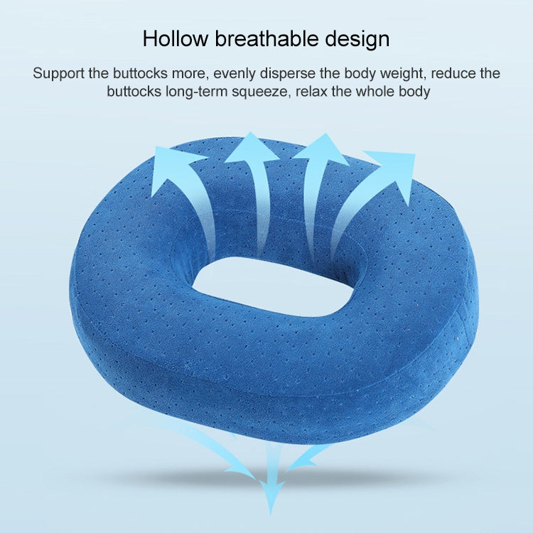 Slow Resilience Memory Foam Office Hip Pad After Hemorrhoids Operation Cushion(Tibetan Blue) - Cushions & Pillows by buy2fix | Online Shopping UK | buy2fix