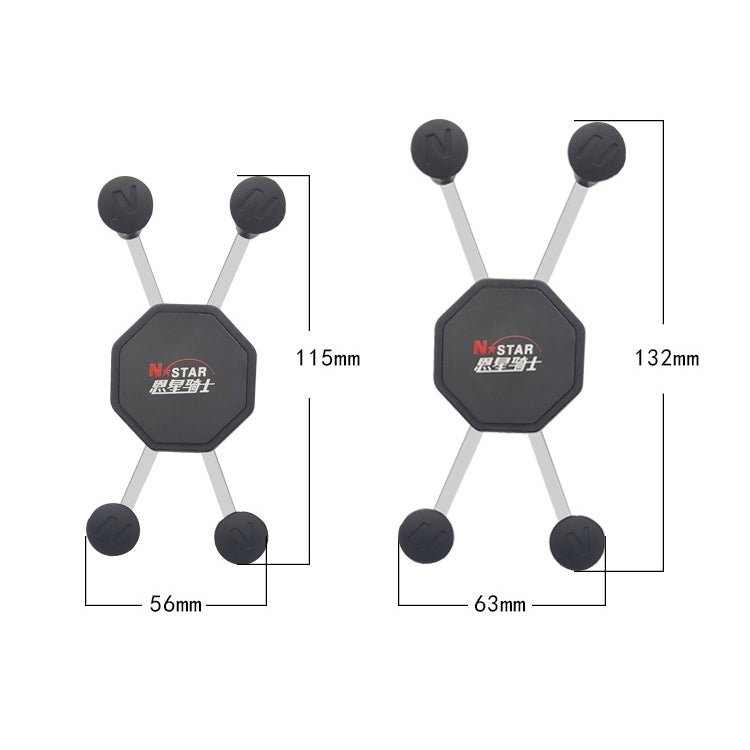 N-STAR N002 Motorcycle Bicycle Mobile Phone Bracket Riding Equipment(Large Tilted Head) - Holders by N-STAR | Online Shopping UK | buy2fix