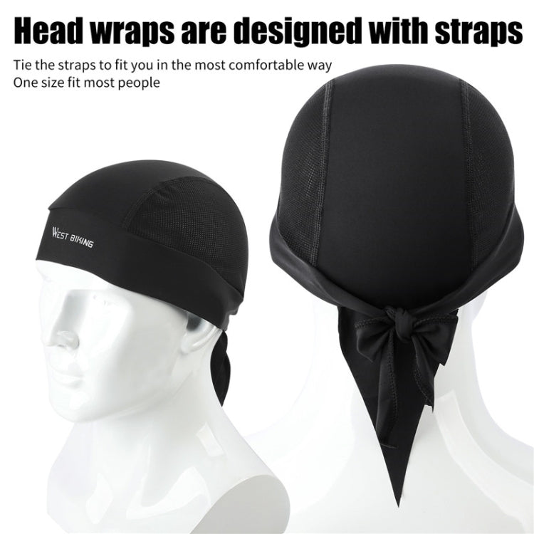 West Biking Summer Ice Silk Pirate Cap Riding Cap Men And Women  Outdoor Windproof Sunscreen Headgear, Size: Free Size(Tying Rope Gray) - Protective Helmet & Masks by WEST BIKING | Online Shopping UK | buy2fix