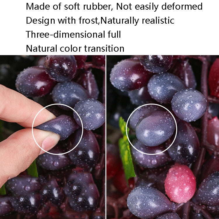 2 Bunches 85 Grain Agate Grapes Simulation Fruit Simulation Grapes PVC with Cream Grape Shoot Props - Camera Accessories by buy2fix | Online Shopping UK | buy2fix