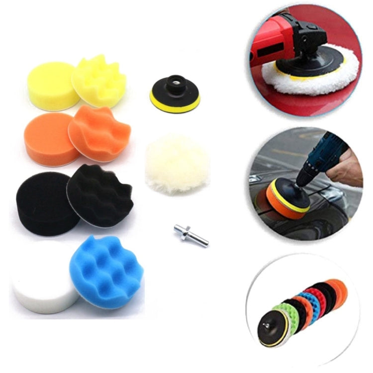 7 Inch 11 In 1 3-7 Inch Car Polishing and Waxing Sponge Plate Sponge Pad Set - Polishing Machine & Accessories by buy2fix | Online Shopping UK | buy2fix