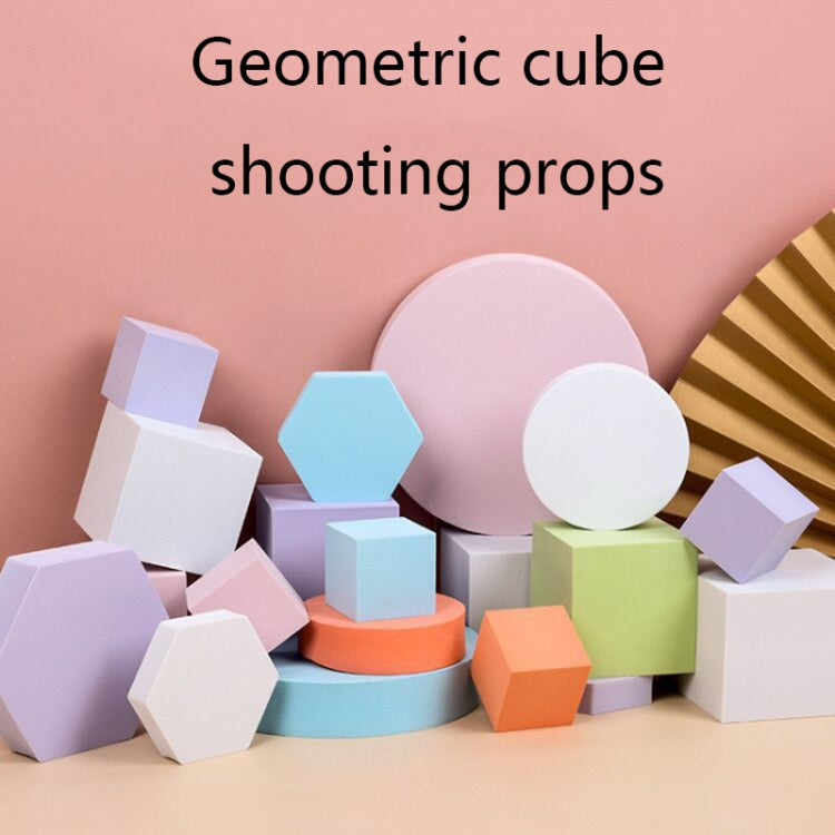 8 PCS Geometric Cube Photo Props Decorative Ornaments Photography Platform, Colour: Small White Cylindrical - Camera Accessories by buy2fix | Online Shopping UK | buy2fix