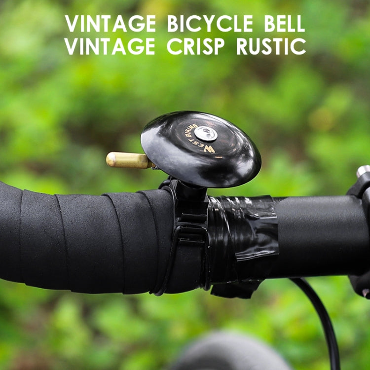 WEST BIKING P0706046B Biking Bike Bell Mountain Earth Road Dead Fly Vintage Bell(Black) - Bicycle Bells by WEST BIKING | Online Shopping UK | buy2fix