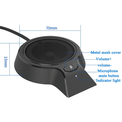 M100PRO Built-in Speaker 360-Degree Pickup Video Voice Call USB Omnidirectional Microphone Conference Microphone Webcast Microphone - Microphone by buy2fix | Online Shopping UK | buy2fix