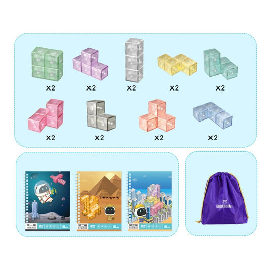 Magnetic Building Blocks Cube Cube Assembling Toys For Children, Colour: Luxury - Magic Cubes by buy2fix | Online Shopping UK | buy2fix