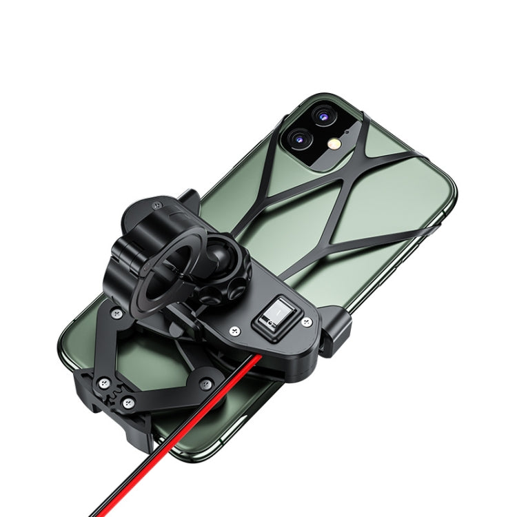 M10 2.4A Charging Version Kewig Motorcycle Electric Car Mobile Phone Navigation Waterproof Bracket - Holder by buy2fix | Online Shopping UK | buy2fix