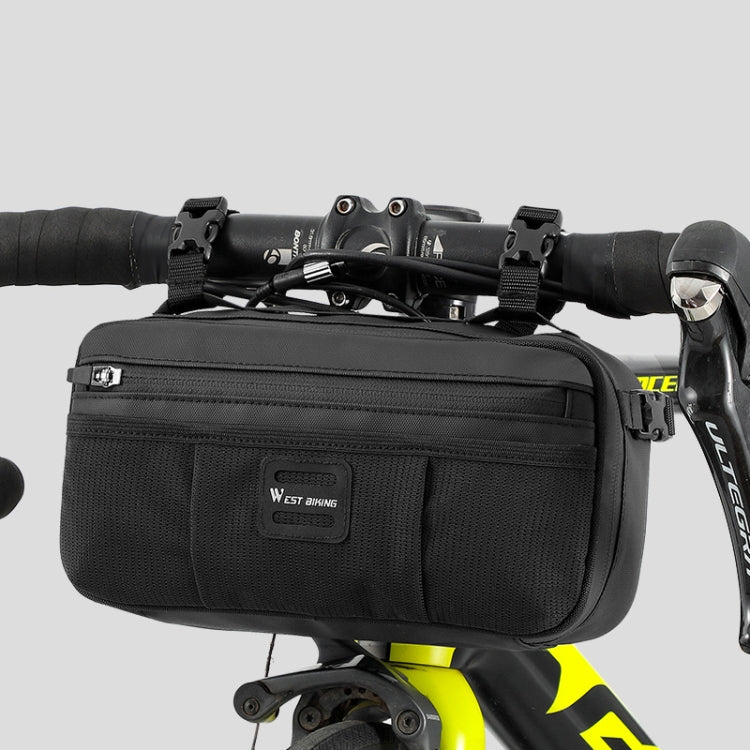 WEST BIKING 3L Bicycle Front Beam/Saddle Tail Bag Riding Diagonal Belt Bag(Black) - Bicycle Bags by WEST BIKING | Online Shopping UK | buy2fix