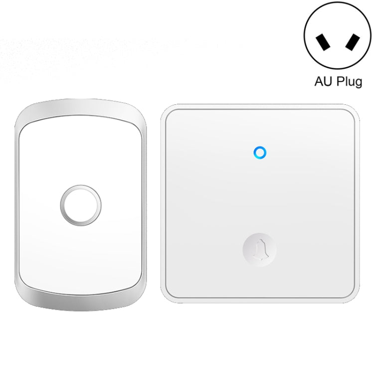 CACAZI FA50 1 For 1 Push-button Self-generating Wireless Doorbell, Plug:AU Plug(White) - Security by CACAZI | Online Shopping UK | buy2fix