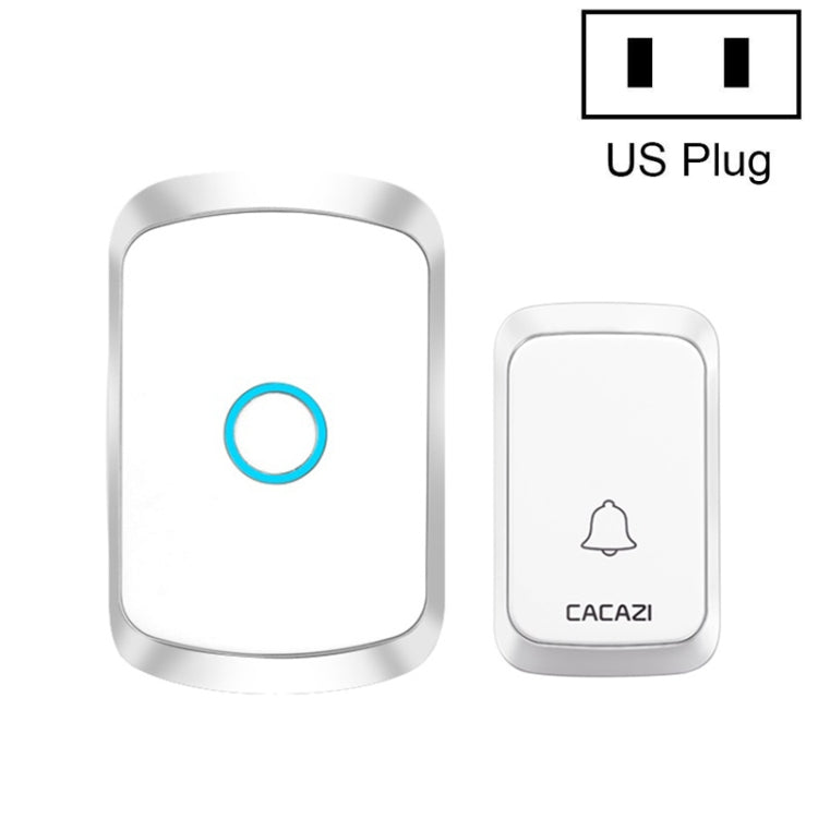 CACAZI A50 1 For 1 Wireless Music Doorbell without Battery, Plug:US Plug(White) - Security by CACAZI | Online Shopping UK | buy2fix