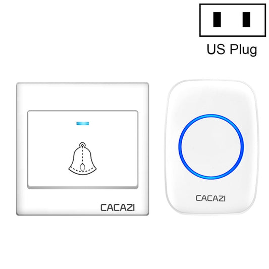 CACAZI H10 1 For 1 Wireless Smart Doorbell without Battery, Plug:US Plug(White) - Wireless Doorbell by CACAZI | Online Shopping UK | buy2fix