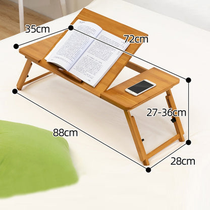 741ZDDNZ Bed Use Folding Height Adjustable Laptop Desk Dormitory Study Desk, Specification: Large 88cm - Computer & Networking by buy2fix | Online Shopping UK | buy2fix