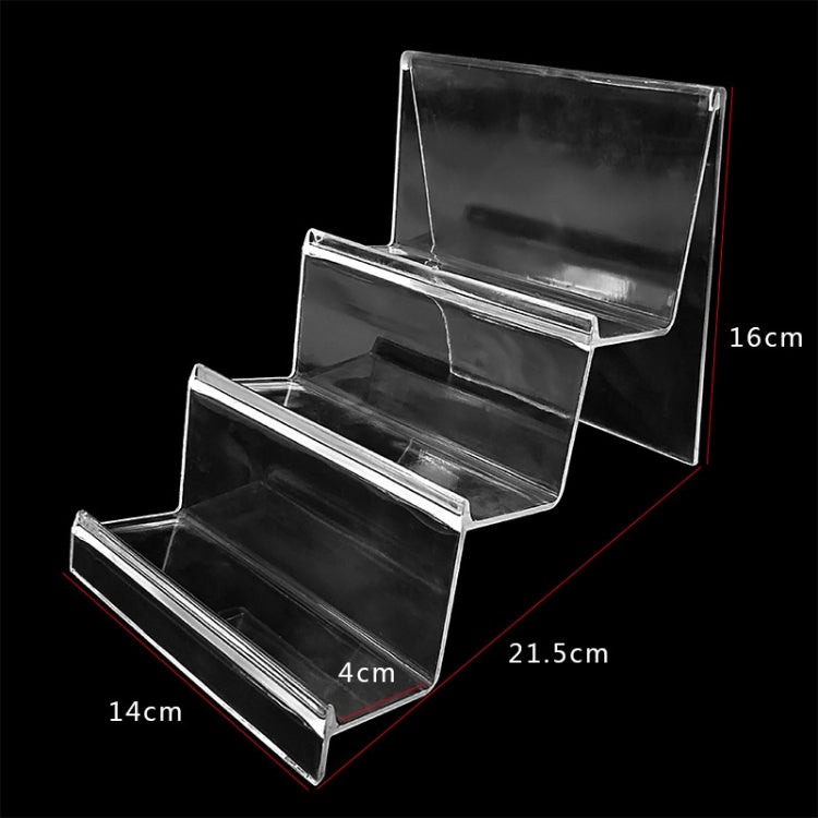 10 PCS Thickened Transparent Wallet Holder Plastic Phone Mask Display Stand Counter Display Stand,Specification: No. 4 3 Layer - Desktop Holder by buy2fix | Online Shopping UK | buy2fix