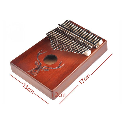 17-Tone Beginner Finger Piano Deer Head Kalimba Thumb Piano(Coffee Kit) - Keyboard Instruments by buy2fix | Online Shopping UK | buy2fix