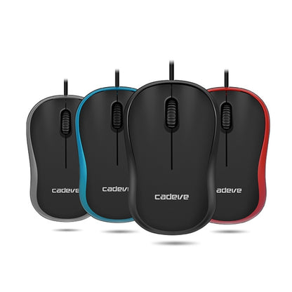 3 PCS Cadeve M220 3 Keys USB Wired Fashion Portable Mouse(Black) - Wired Mice by Cadeve | Online Shopping UK | buy2fix